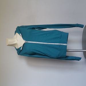 XS Teal Bella And Canvas Lightweight Hoodie